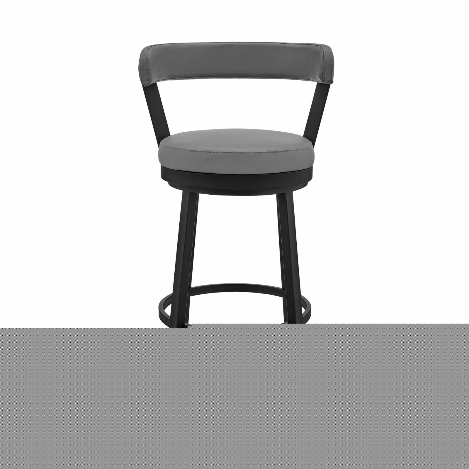 thumbnail image 6 of Armen Living Bryant Swivel 30 in. Faux Leather Bar Stool, 6 of 9