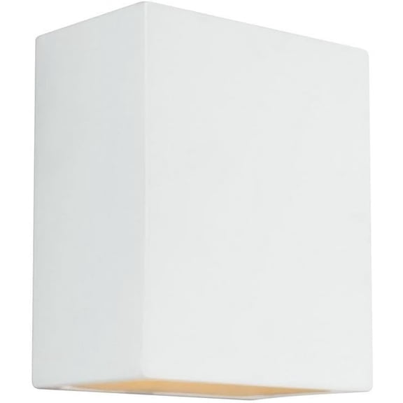 Open Box Sea Gull Lighting 8304801 Paintable Ceramic Sconces 1 Light 8" Wide Outdoor Wall Sconce