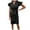 Black, variant on IROINNID Women's Sleeveless Bodycon Dress V-Neck Casual Dresses Summer Zipper Mini Dress Strapless Solid Color Dress