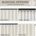 thumbnail image 2 of Jainmy Cream 100% Blackout Velvet Curtains 108 Inches Long for Bedroom Living Room, Luxury Heavy Thick Thermal Insulated Back Tab Window Drapes,2 Panels,52"x108", 2 of 10