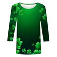 thumbnail image 5 of JYnXIANTI St Patricks Day Shirt Women Casual Round Neck 3/4 Sleeve Tops Comfy T Shirt Cute Graphic Tee for Saint Patricks Day, 5 of 6