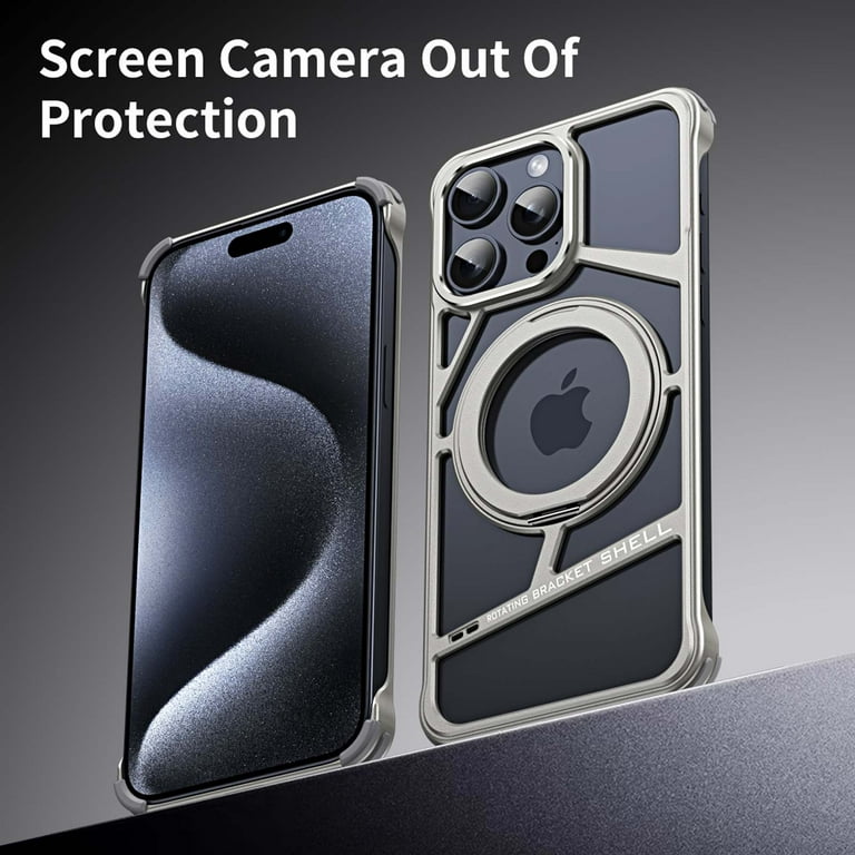 Premium Metal Frameless Bumper Case Compatible with iPhone 13 Pro