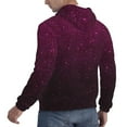 thumbnail image 6 of Wukai Dark Purple Glitter Print Men Hoodies Fleece Sweatshirts Long Sleeve Sweaters Pullover Fall Outfits Winter Clothes-Medium, 6 of 7