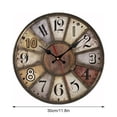 thumbnail image 3 of Kearding Reloj de pared vintage cronometraje preciso con movimiento silencioso gran decoración relojes silenciosos Conjuntos de muebles de sala de estar, 3 of 6
