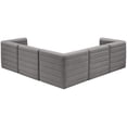 thumbnail image 3 of Meridian Furniture Quincy Sectionnel Modulaire en Velours Gris, 3 of 12
