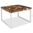 thumbnail image 4 of vidaXL Table Basse Résine de Teck 60x60x40 cm Blanc et Brun, 4 of 5