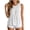 01-White, variant on Ecqkame Tank Tops for Women Solid Color Round Neck Tiered Ruffle Sleeveless Shirts Summer Lightweight Daily Versatile Blouses Purple M
