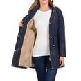 thumbnail image 2 of Ma Croix Womens Lightweight Parka Fur Lined Coat Hooded Anorak Jacket, 2 of 6