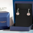 thumbnail image 5 of Gem Stone King 4.84 Ct Oval Peach Nano Morganite 925 Sterling Silver Earrings, 5 of 6