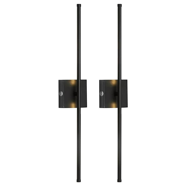 EGNMCR 2PC Wireless LED Wall Light - Battery-Powered Magnetic Strip Light With Dimmable And Angle-Tunable Function No Wiring Wall Sconce