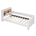 thumbnail image 5 of ARCTICSCORPION Twin Size Storage Headboard Modern Platform Bed with Footboard, Beige, 5 of 7