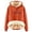 Orange, variant on Women's Winter Velvet Padded Warm Cardigan Sherbet Hooded Sweatshirt Jacket Orange XL