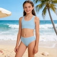 thumbnail image 2 of Tween Swimsuits for Girls Quick Dry Two Piece Swimwear Sets with Chest Pad Bathing Suit for Tween Girls 11-12 Years, 2 of 7