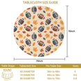 thumbnail image 3 of Football Leaf Beige Pattern Round Tablecloth 70"x70", Wrinkle Resistant Wipeable Table Cover for Kitchen Dining Room Picnic Patio and Party, 3 of 6