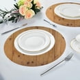 thumbnail image 6 of Coolnut Wooden Wall Round Placemats,Washable,Indoor & Outdoor Tablemat Home Decor, 6 of 7