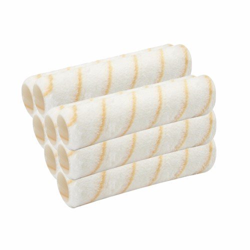 Wideskall Rouleau de Peinture Réutilisable 9 Pouces x 3/8 Pouces Pouces Sieste Noyau en Plastique PVC Lavable (Lot de 8)