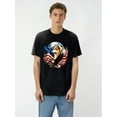 thumbnail image 1 of INDIGENOUS RED Palm Black Cotton T-shirt Men's 220g Tee For Adult, Men, Women, Teen, Teenager, Adolescent, Youth, 1 of 7