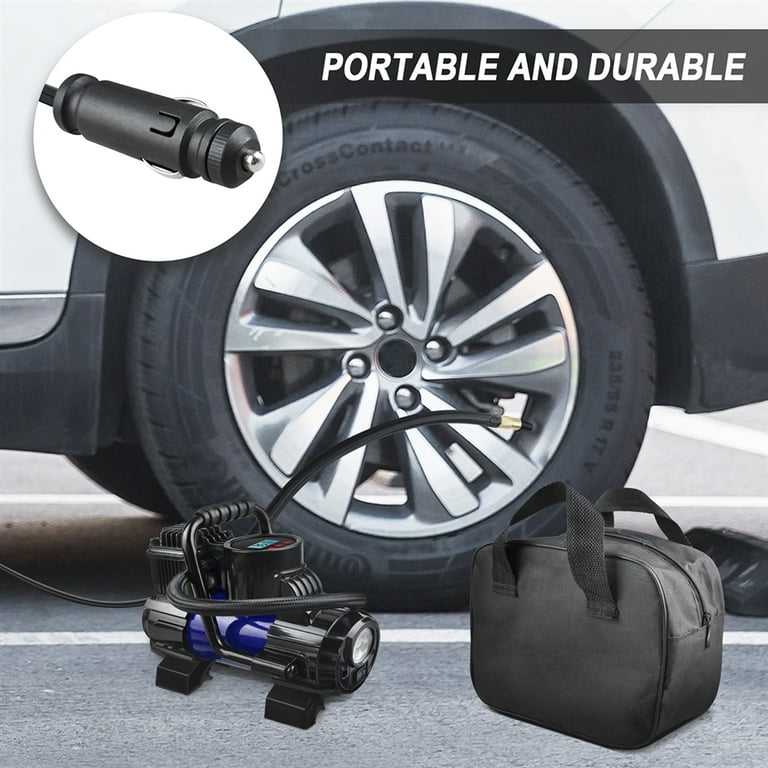 12V DC Portable 100PSI Air Compressor Car Tyre Tire Inflator Pump Auto Shut Off LED Digital Display LED lighting for Car Ties, Ball, Air Bed, Balloon and More 12V DC Portable 100PSI Air Compressor Car Tyre Tire Inflator Pump Auto Shut Off LED Digital Display LED lighting for Car Ties, Ball, Air Bed, Balloon and More
