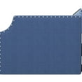thumbnail image 6 of Blue Upholstered Daybed With Trundle, Twin - Linen Covered, Robust Wood Slat Assembly Trundle Fabric, Setup, 6 of 6