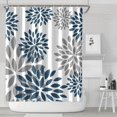thumbnail image 2 of Extra Long Boho Shower Curtain 72x84 Inches - Vintage Floral & Tropical Leaves Pattern, Waterproof Bohemian Bathroom Decor with 12 Hooks, Tribal Rustic Style, 2 of 5