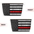 thumbnail image 2 of Red Line Flag Small Purse Organizer Zipper Cosmetic Handbag Tote Pouch For Women, 2 of 7