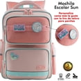 thumbnail image 5 of Mochila Escolar SQbags con Parches Pink, 5 of 5