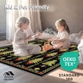 thumbnail image 4 of ODIKA 8'x10' Machine Washable Non-Slip Area Rug, Mid Modern Evergreen Tree Array with Festive Accents High Traffic Rug, Black, 653182, 4 of 5