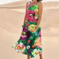 thumbnail image 2 of Midsumdr Summer Dresses for Women 2025 Fashion Boho Floral Printed Sleeveless Round Neck Maxi Dresses Casual Flowy Loose Plus Size Dresses with Pockets, 2 of 5
