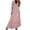 Pink, variant on Lenago Sun Dresses for Women Plus Size Fashion Casual Spring And Summer V-neck Three-quarter Sleeve Printed Dress Beach Flowy Long Dress