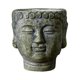 thumbnail image 1 of Maceta de cemento con forma de cabeza de Buda, soporte novedoso para brochas de maquillaje, adorno para plantas Verde, 1 of 9