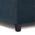 thumbnail image 5 of Harrison 36 inch Wide Traditional Coffee Table Storage Ottoman in Distressed Dark Blue Vegan Leather, 5 of 9