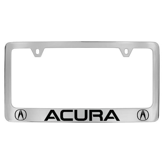 Acura 2013 - 2016 Logo Chrome Plated Bottom Engraved Metal License Plate Frame Holder