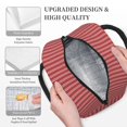 thumbnail image 3 of Balery Stripes Red White Bolsa de Almuerzo para Mujeres, Caja de Almuerzo, Bolsa de Almuerzo Pequeña Impermeable, Tote de Almuerzo Reutilizable con Gran Capacidad, 3 of 6