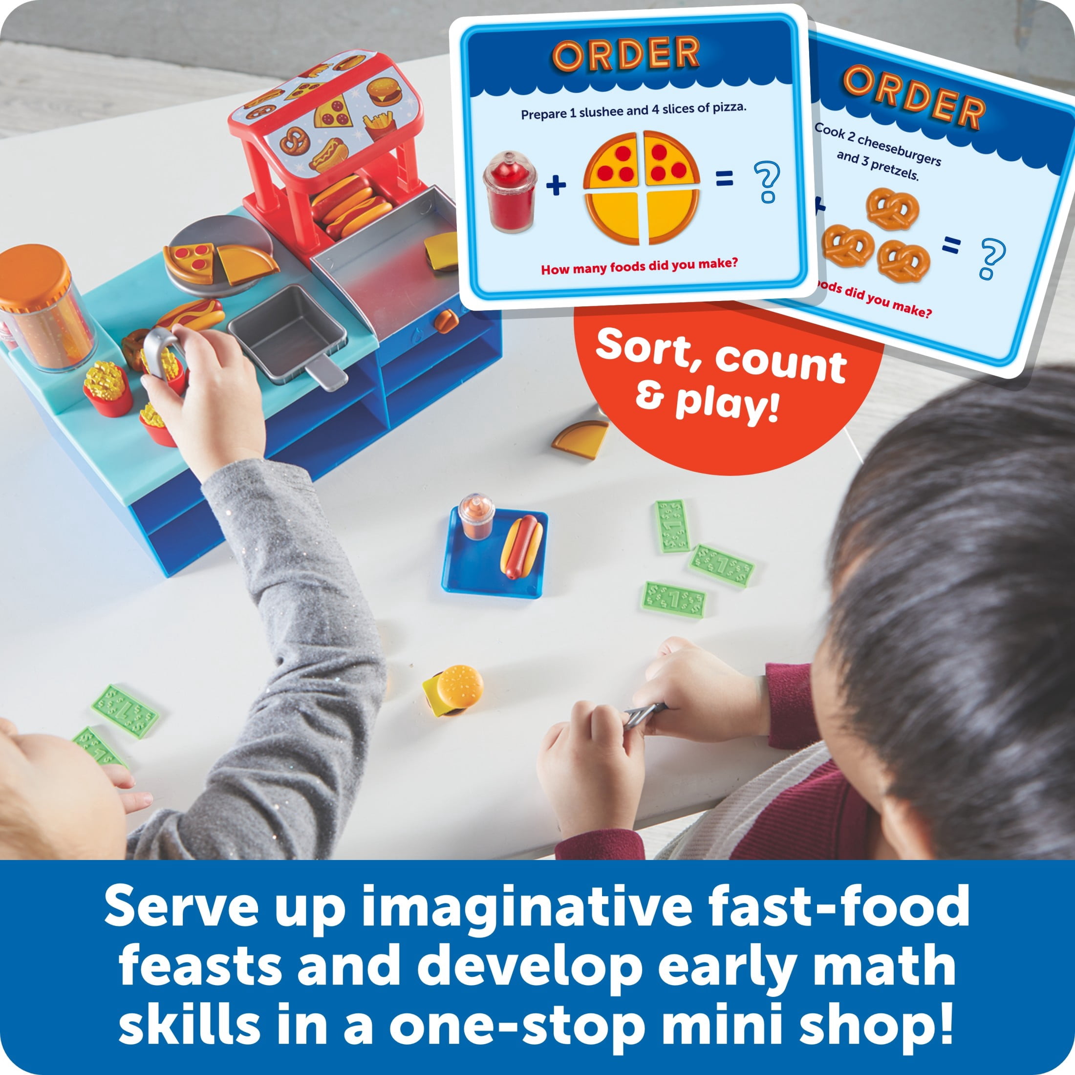Learning Resources Mini Snack Shop Sorting Set, Play Food Shop, Ages 3+