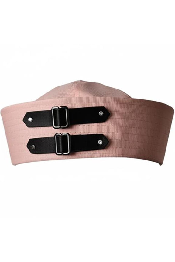 Black Leather Buckle Sailor Hat Women Versatile Vintage Beret Flipped Brim Beret Cap for Party Accessory