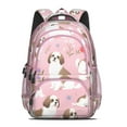 thumbnail image 2 of Shih Tzu Dogs and Flowers Backpack for School,Cute School Bag,Schoolbag with Adjustable Shoulder Straps & Padded Back,16.9 Inch, 2 of 5