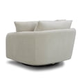 thumbnail image 5 of Pemberly Row Fabric Upholstered Swivel Chair with 2 Toss Pillows - Sand, 5 of 7
