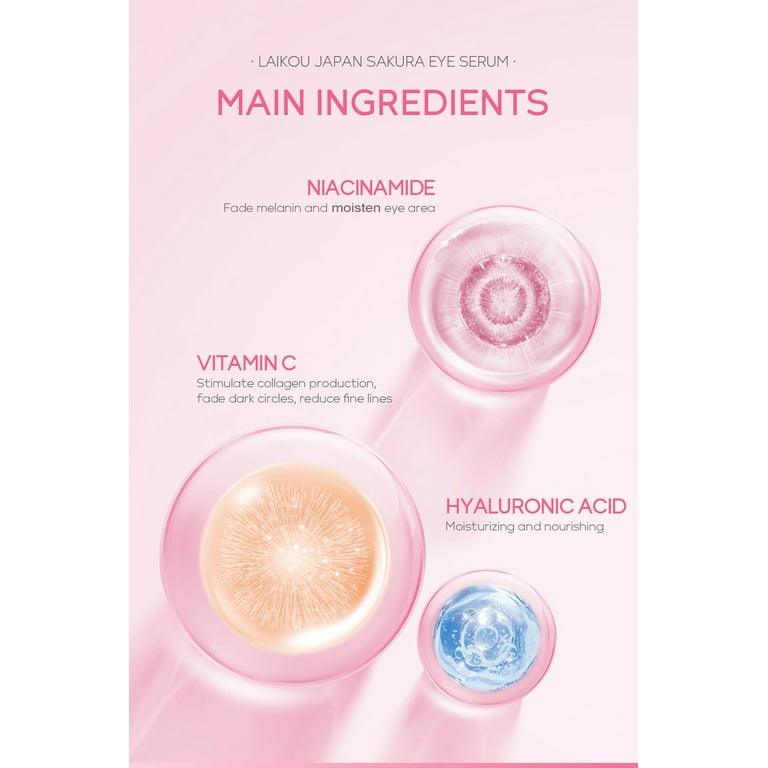 Sakura 2-in-1 Anti-Aging Eye Serum & Cooling Roller, For