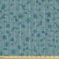 thumbnail image 2 of Ambesonne Floral Fabric by the Yard Upholstery, Numerous Flowers Composition, 10 Yards, Pale Slate Blue Sea Blue, 2 of 5
