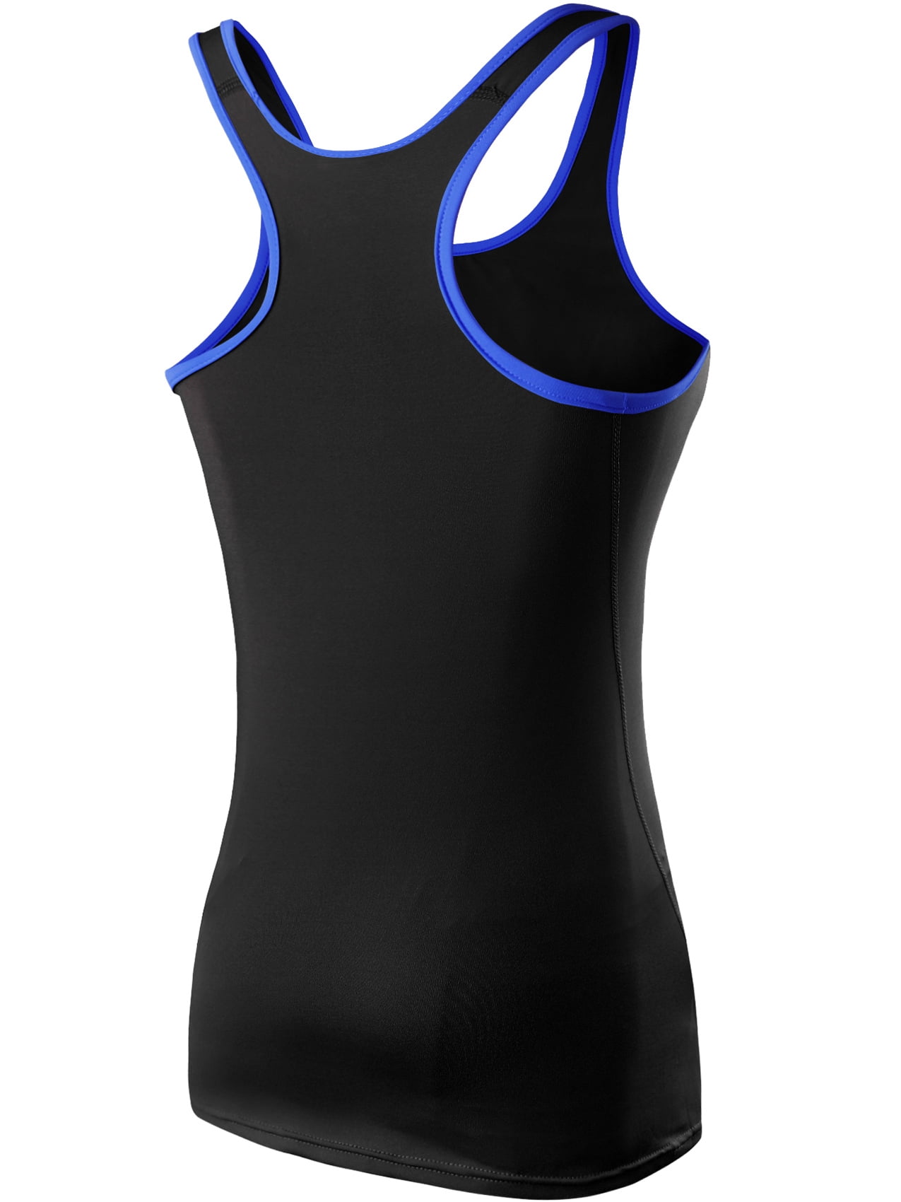 Neleus Women's 3 Pack Dry Fit Compression Athletic Tank Top,3 Pack:Black,White,Blue,Large