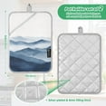 thumbnail image 6 of Yayeee Pot Holders Kitchen Heat Resistant with Pocket 7"x9.8" Cotton Oven Cooking Hot Pads, Watercolor Mountains, 6 of 7