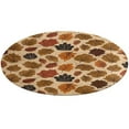 thumbnail image 4 of Autumn Harvest Maple Leaves Thanksgiving Round Small Area Rug, Print Non Slip Washable Floor Mat, Soft Throw Rug for Living Room, Powder Room Entryway, Bathroom, Bedside, 4 of 6