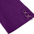 thumbnail image 5 of Women's Capri Pants Tummy Control Knee Length Yoga Leggings Casual Solid Cutout High Waisted Cropped Pant Purple M, 5 of 6
