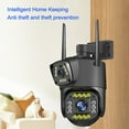 thumbnail image 4 of Cámara inalámbrica de doble pantalla para uso doméstico en exteriores, conexión de 360 grados al móvil, alta definición remota, monitor de seguridad inalámbrico sin ángulos muertos., 4 of 9