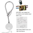 thumbnail image 2 of Luz de lectura de 3 W, lámpara de noche LED flexible de 3 W con interruptor y enchufe con cable, luz de pared de cuello de cisne para dormitorio, hotel, oficina, 6000 K (plata-blanco frío) TUNC Sencillez, 2 of 5