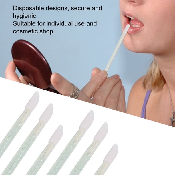 Cepillo 100pcs Desechable Pincel de Labios Con Pincel Limpieza de Algodón SwaB para que no sea mousse Cepillo Herramiente de Maquillaje