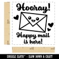 thumbnail image 2 of Hooray Happy Mail is Here Self-Inking Rubber Stamp Ink Stamper - Black Ink - Small 1 Inch, 2 of 7