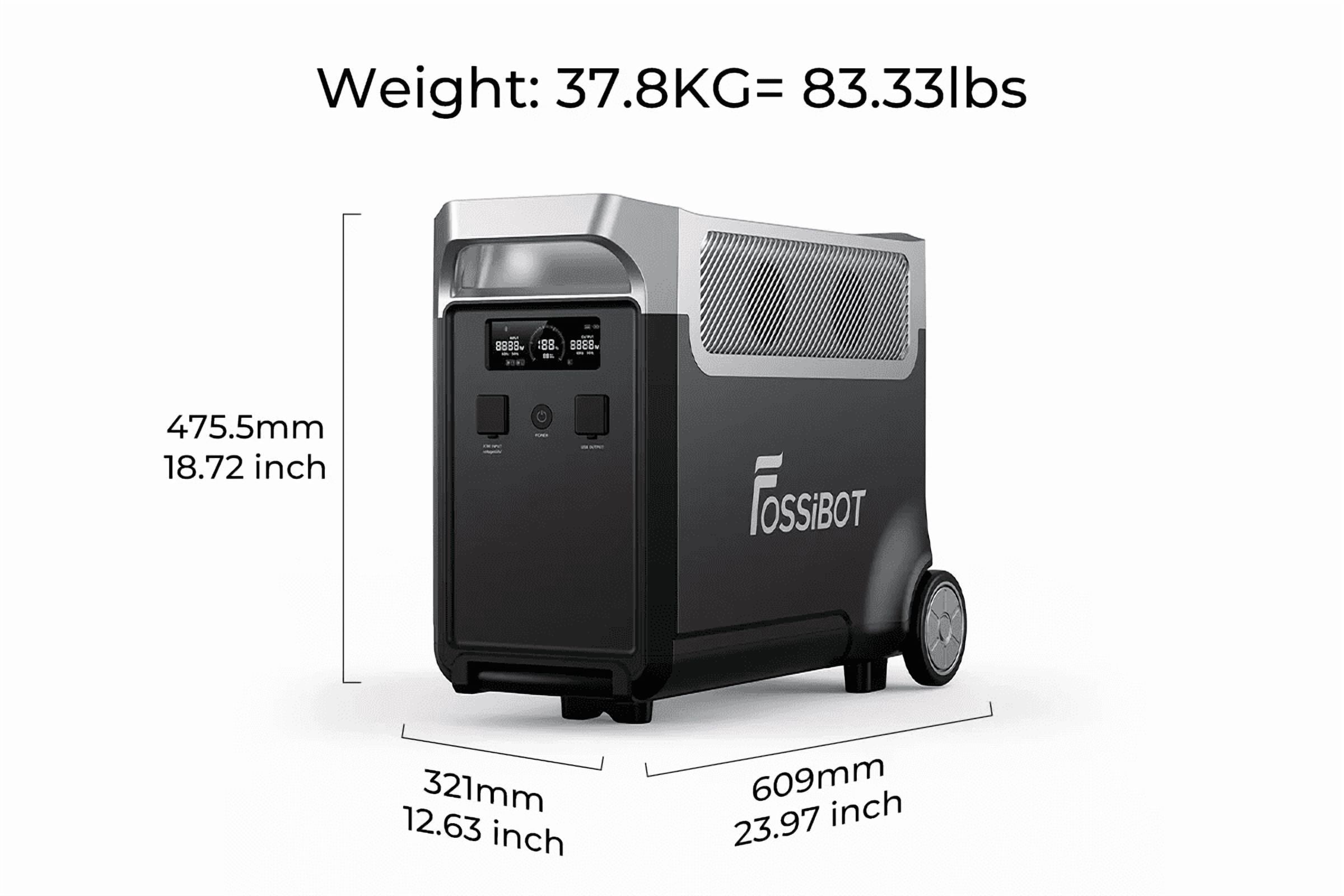 FOSSiBOT FB3840 Solar Generator Extra Battery 3600W 3840Wh Battery Backup for Home RV