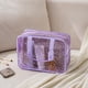 thumbnail image 3 of Bolsa de cosméticos RSRSLEII Grande impermeable de PVC transparente en forma de estrella morada, 3 of 6