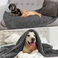 thumbnail image 4 of PetAmi Fluffy Waterproof Dog Blanket For Small Medium Dogs, Soft Warm Pet Sherpa Throw Pee Proof Couch Cover, Reversible Cat Puppy Bed Blanket Sofa Protector, Plush Washable Pad (Grey, 24x32), 4 of 8